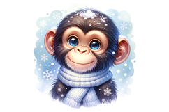 Cute Monkey Clipart - PNG File Product Image 2