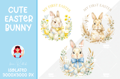 10 Easter Bunny PNG, Happy Easter Sublimation Design Product Image 2
