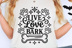 Live Love Bark Svg, Dog Mom Svg, Dog Lover Svg, Fur Mama Svg Product Image 2
