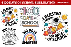 100-Days-of-School-Sublimation PNG Product Image 1