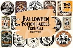 Halloween Potion Label PNG Bundle 14 Product Image 1
