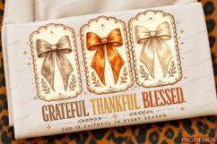 Grateful Thankful Blessed PNG Design grateful thankful bless Product Image 1