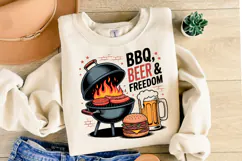 BBQ Beer & Freedom svg | Svg Files for Cricut | Shirt Svg Product Image 2