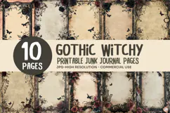 Gothic Rose Junk Journal Pages Product Image 1
