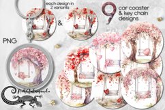 Valentine | 9 car coaster &amp; key chain sublumation designs Product Image 1