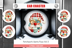 Patchwork Santa Car Coaster Product Image 1