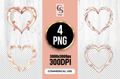 Romantic Heart Frame Clipart Sublimation PNG Product Image 1