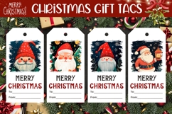 Cartoon Christmas Santa Claus Gift Tags Designs Product Image 1