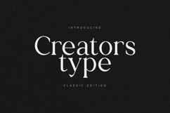 Creators Type Classic Serif Font Product Image 1