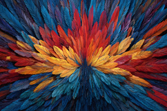Colorful Feather Burst Abstract Art Background Product Image 1