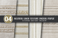 Neutral Linen Texture Digital Paper Product Image 1