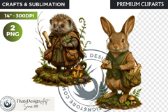 Fantasy clipart Magical Forest Village PNG for scrapbooking Product Image 1