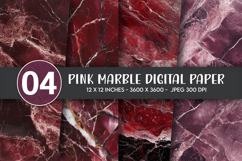 Pink Marble Digital Paper Product Image 1