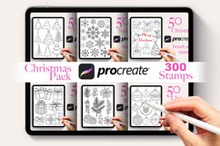 300 Pack Christmas Procreate Stamps Product Image 1