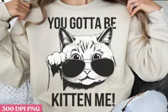 You gottaa be kitten me PNG, Funny Cat Lover Subl Product Image 2