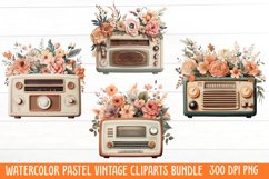 Watercolor Pastel Vintage Clipart Product Image 1