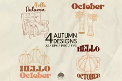 Autumn Vibe design print SVG PNG EPS Product Image 1