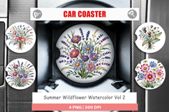 Car Coaster Summer Wildflower Product Image 1