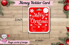 Christmas Money Holder Card SVG, paper cut template svg Product Image 2