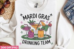 Mardi Gras drinking PNG, Mardi Gras Sublimation PNG Product Image 2