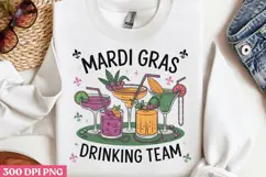 Mardi Gras drinking PNG, Mardi Gras Sublimation PNG Product Image 2