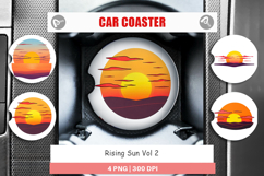 Car Coaster Rising Sun Product Image 1