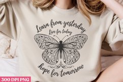 Learn from yesterday PNG, Retro Dragonfly Sublimation PNG Product Image 2