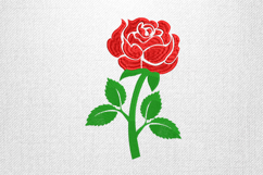 Realistic Red Rose Bloom Embroidery Design File Product Image 1