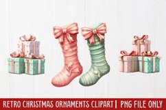 Retro Christmas Ornaments Clipart Product Image 1