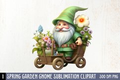 Spring Garden Gnome Sublimation Clipart Product Image 1