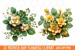 St Patrick Day Flowers Clipart Product Image 1