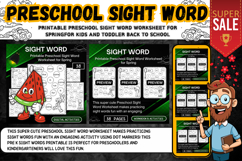 Preschool Sight Word for Spring Worksheets activities Product Image 2
