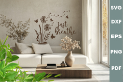 Just Breathe and Dandelions SVG, Cutting board, Laser cut Product Image 2