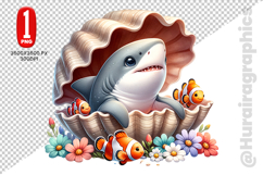 Cute Dolphin Clipart - PNG File Product Image 1