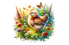 Cute Hen Clipart - PNG File Product Image 2