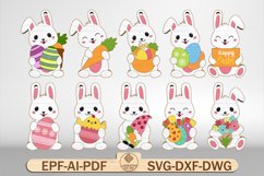 Easter Bunny Earring Svg Bundle Product Image 1
