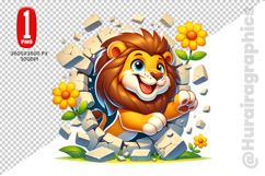 Cute Lion Clipart - PNG File Product Image 2