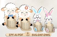 Easter Bunny Egg Holder Ornament Svg,Pen Holder Svg Product Image 1