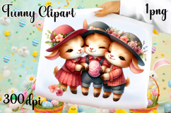 Spring animal clipart|Cute baby goat easter animals clipart Product Image 1