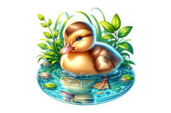Cute Duck Clipart - PNG File Product Image 2