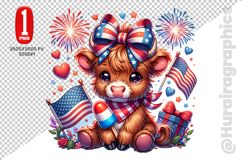 Cute Highland Cow Clipart - PNG File Product Image 2