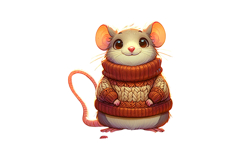 Cute Rat Clipart - PNG File Product Image 2