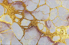 A marble surface with gold veins and white and purple hues Product Image 1