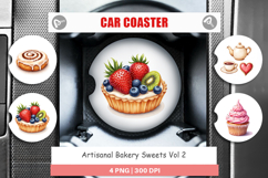Bakery Sweets Car Coaster Product Image 1