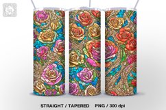Mosaic Flowers 5 Tumbler Sublimations, 20 oz Tumbler Wraps Product Image 2