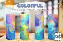 Colorful Tumbler Sublimation, Fluid Art Tumbler Designs Product Image 1