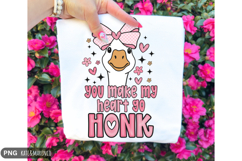 You Make My Heart Go Honk PNG | Funny Goose Valentine PNG Product Image 1