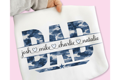 Dad Split Name Frame PNG, Father's Day PNG, Vintage Camo Dad Product Image 4