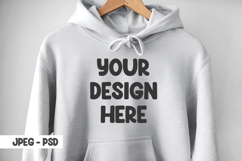 Hanging white hoodie mockup psd &amp; jpeg Product Image 1