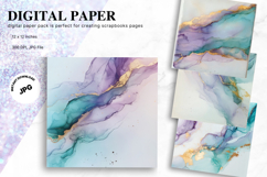 Rainbow Watercolor Alcohol Ink Background Digital Paper Product Image 1